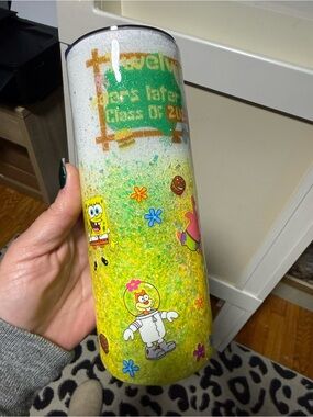 Nickelodeon SpongeBob Glitter Tumbler - Senior 2026
